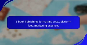 E-book Publishing: formatting costs, platform fees, marketing expenses