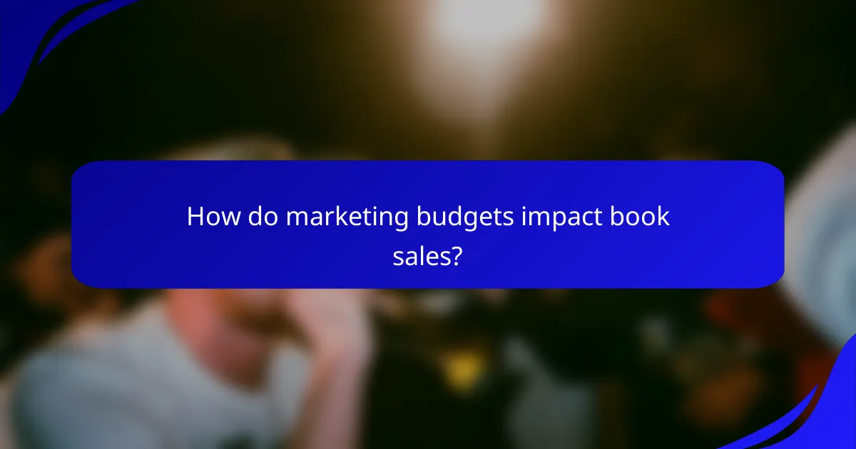 How do marketing budgets impact book sales?