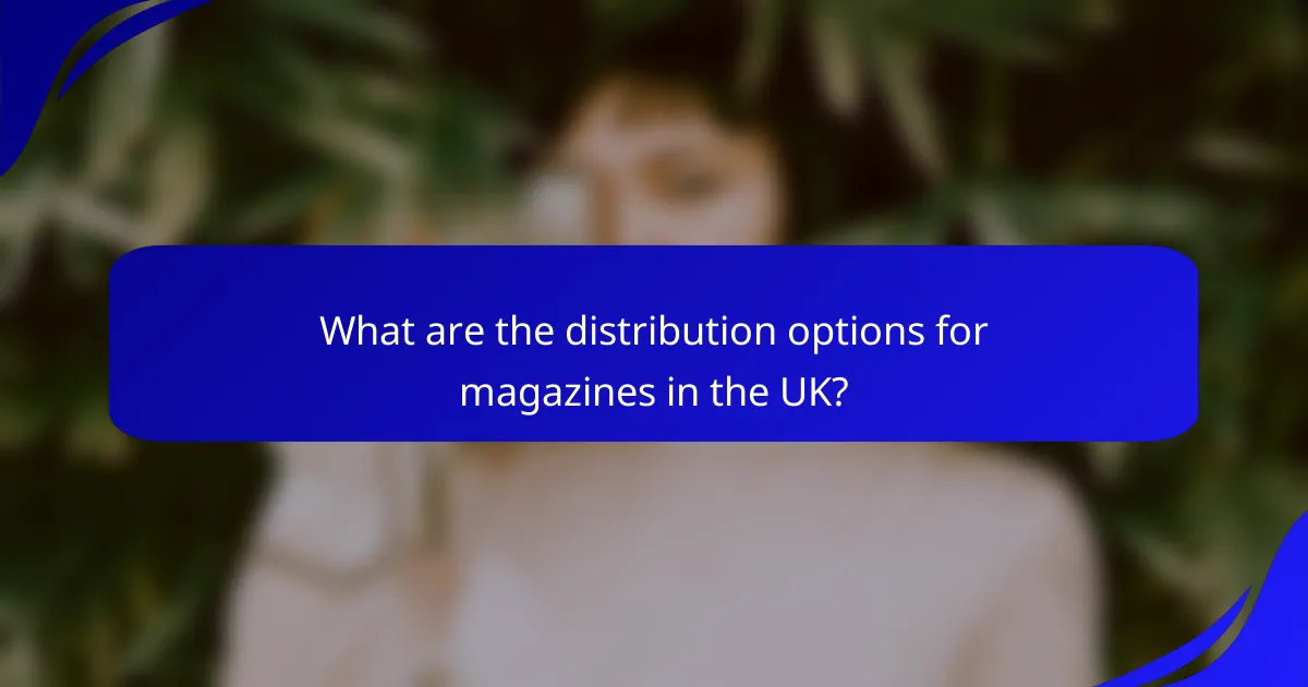 What are the distribution options for magazines in the UK?