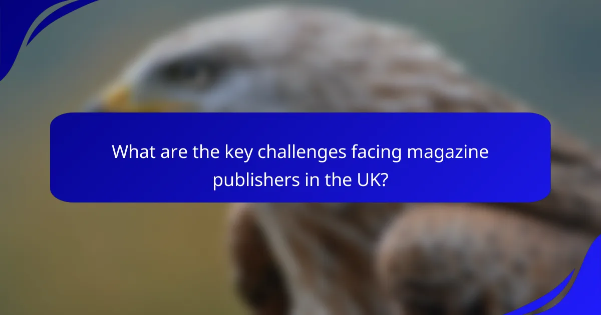 What are the key challenges facing magazine publishers in the UK?