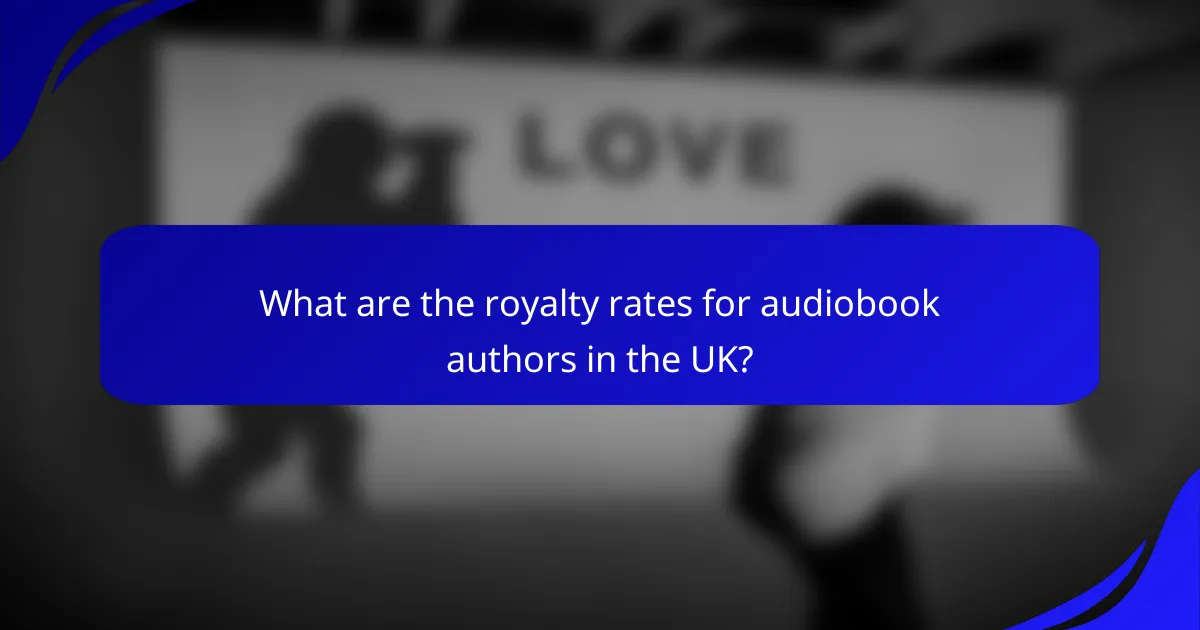 What are the royalty rates for audiobook authors in the UK?